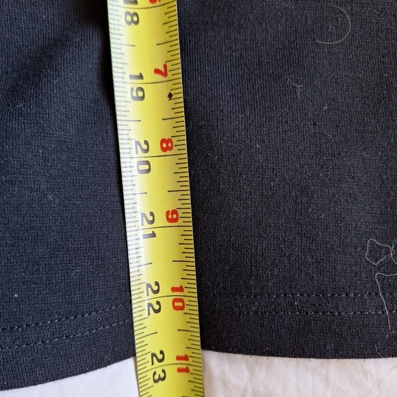 Liz Claiborne Skirt SzM Cotton Polyester Black Elastic Waist Knee Length - Picture 5 of 6